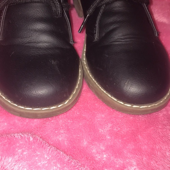 Toddler Boys Uniform Lace Up Boots - Black size 3 - Picture 4 of 9
